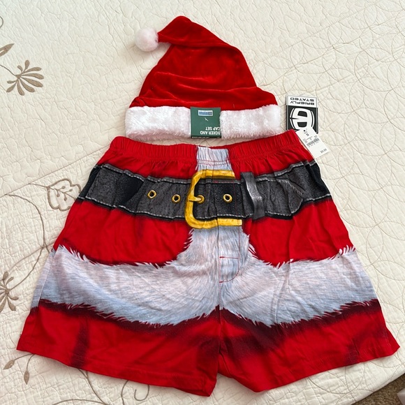 Briefly Stated Other - NWT Santa boxer & Hat - S